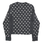 CHAMPION Womens Grey All Over Logo Crew Neck M Sweatshirt Cotton Blend Pullover