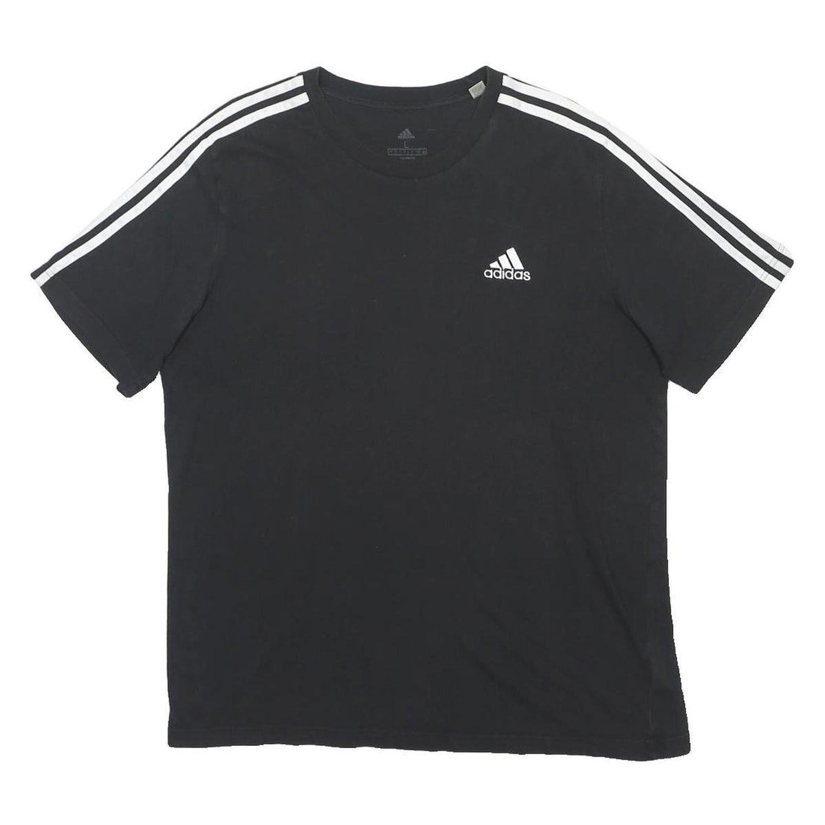 ADIDAS Mens Black & White Classic T-Shirt L Short Sleeve Crew Neck Sportswear