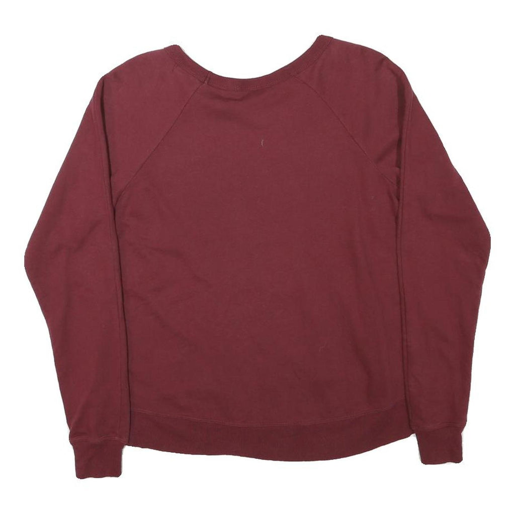 DISNEY Womens Maroon Minnie Mouse Crew Neck XS Cotton Blend Sweatshirt