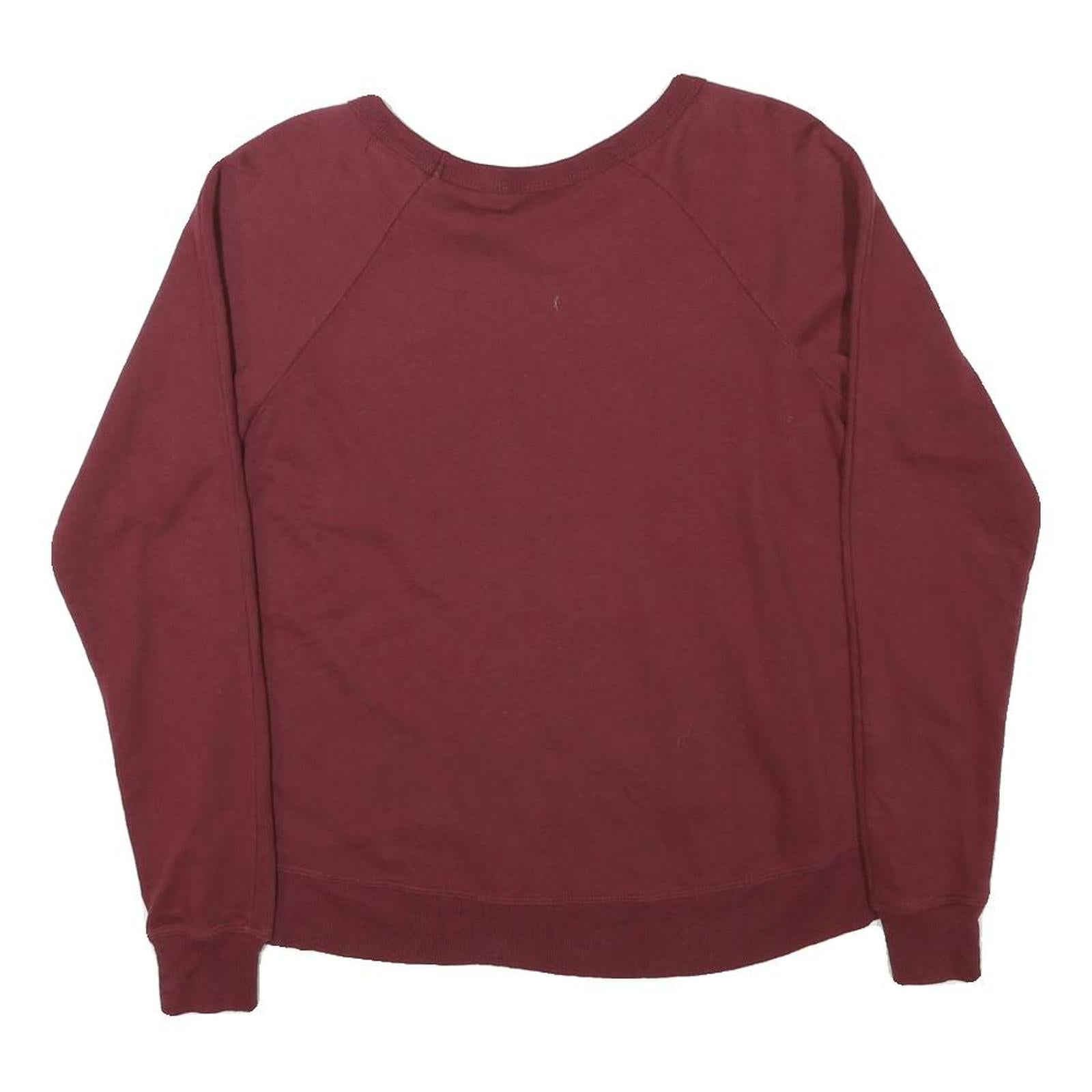 DISNEY Womens Maroon Minnie Mouse Crew Neck XS Cotton Blend Sweatshirt