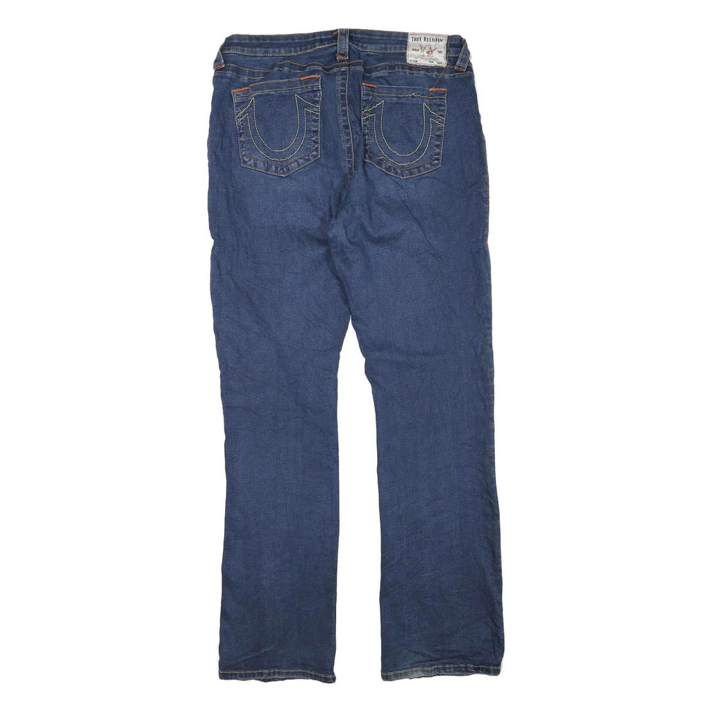 BECCA Womens Regular Blue Denim Jeans W34 L32 Classic Cotton Blend Zip