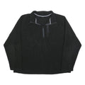 STARTER Mens Black Pullover Plain 1/4 Zip Polyester Jumper XL Casual Outdoor