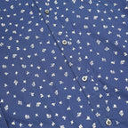 TOMMY HILFIGER Mens Blue Printed Cotton Shirt M Casual Long Sleeve Button Collar