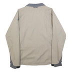 COLUMBIA Mens Beige & Grey Outdoor Jacket M Polyester Blend Zip Titanium