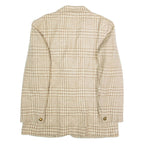 PENDLETON Womens Blazer Jacket Beige Wool Plaid XL