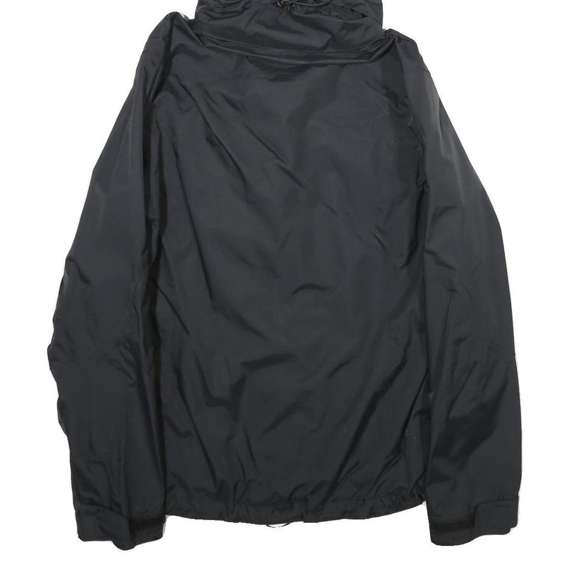 JACK WOLFSKIN Womens Black Outdoor Jacket M Nylon Plain Hooded Zip Weatherproof