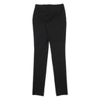 BURBERRY Womens Wool Black Slim Straight Trousers W27 L35 Classic Zip