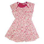 GUESS Womens Skater Dress Pink Animal Print Short Sleeve Short S