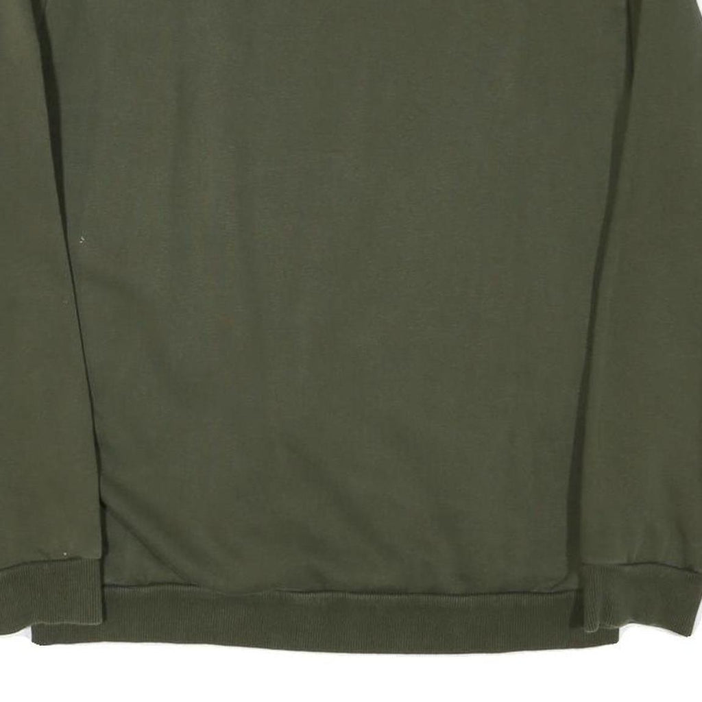 PUMA Mens Green Crew Neck M Cotton Blend Sweatshirt Pullover Logo