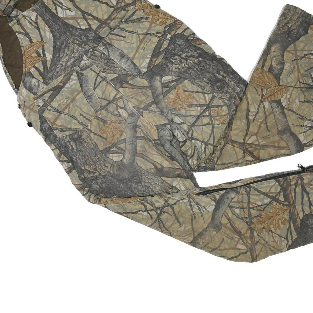 SKYLINE Mens Beige & Brown Camo Cotton Blend Dungarees L W38 L29 Outdoor Work