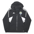 ADIDAS Mens Black & White Seattle Sounders FC Track Jacket XS Polyester Blend