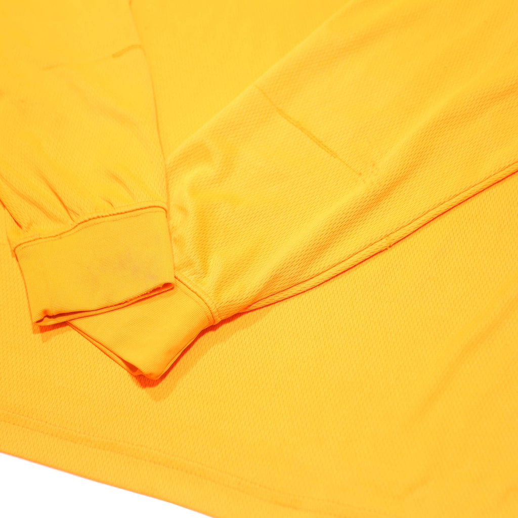 CARHARTT Mens Orange Pocket T-Shirt L Long Sleeve Crew Neck Polyester Blend