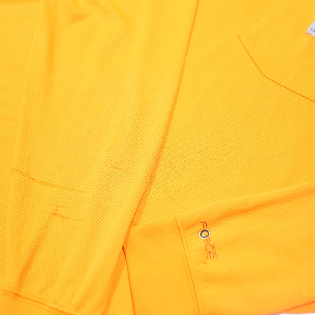 CARHARTT Mens Orange Pocket T-Shirt L Long Sleeve Crew Neck Polyester Blend
