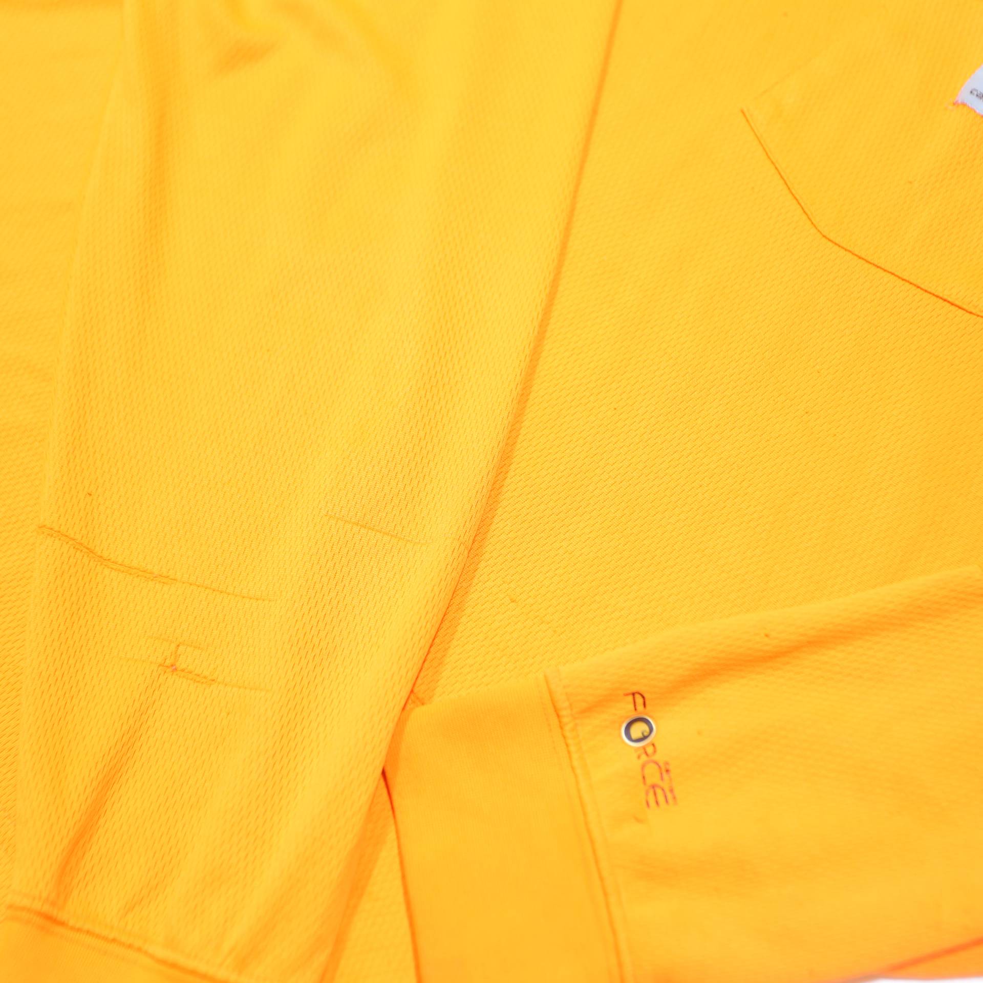 CARHARTT Mens Orange Pocket T-Shirt L Long Sleeve Crew Neck Polyester Blend