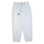 CAMION Womens Regular Fit Light Blue Denim Jeans W30 L32 Patch Detail Zip