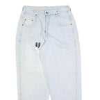 CAMION Womens Regular Fit Light Blue Denim Jeans W30 L32 Patch Detail Zip