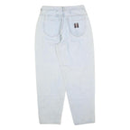 CAMION Womens Regular Fit Light Blue Denim Jeans W30 L32 Patch Detail Zip