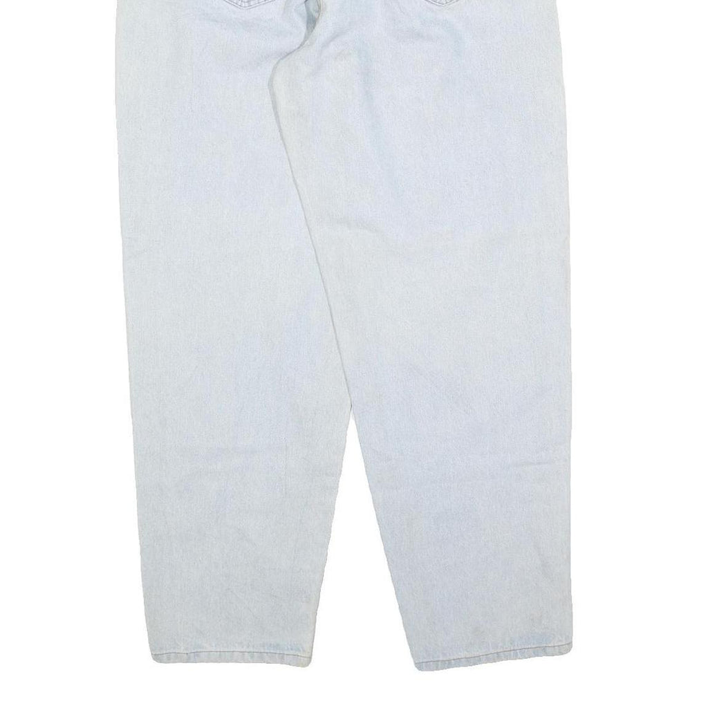 CAMION Womens Regular Fit Light Blue Denim Jeans W30 L32 Patch Detail Zip