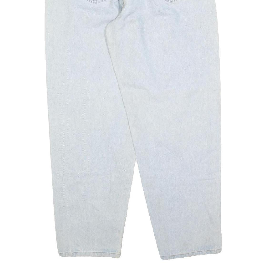 CAMION Womens Regular Fit Light Blue Denim Jeans W30 L32 Patch Detail Zip