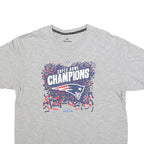 FANATICS Mens Grey Super Bowl Champions Graphic T-Shirt L Short Sleeve Crew Neck
