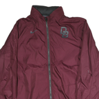 NIKE Mens Maroon Bomber Jacket L Polyester Plain Lightweight Sports Zip