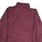 NIKE Mens Maroon Bomber Jacket L Polyester Plain Lightweight Sports Zip