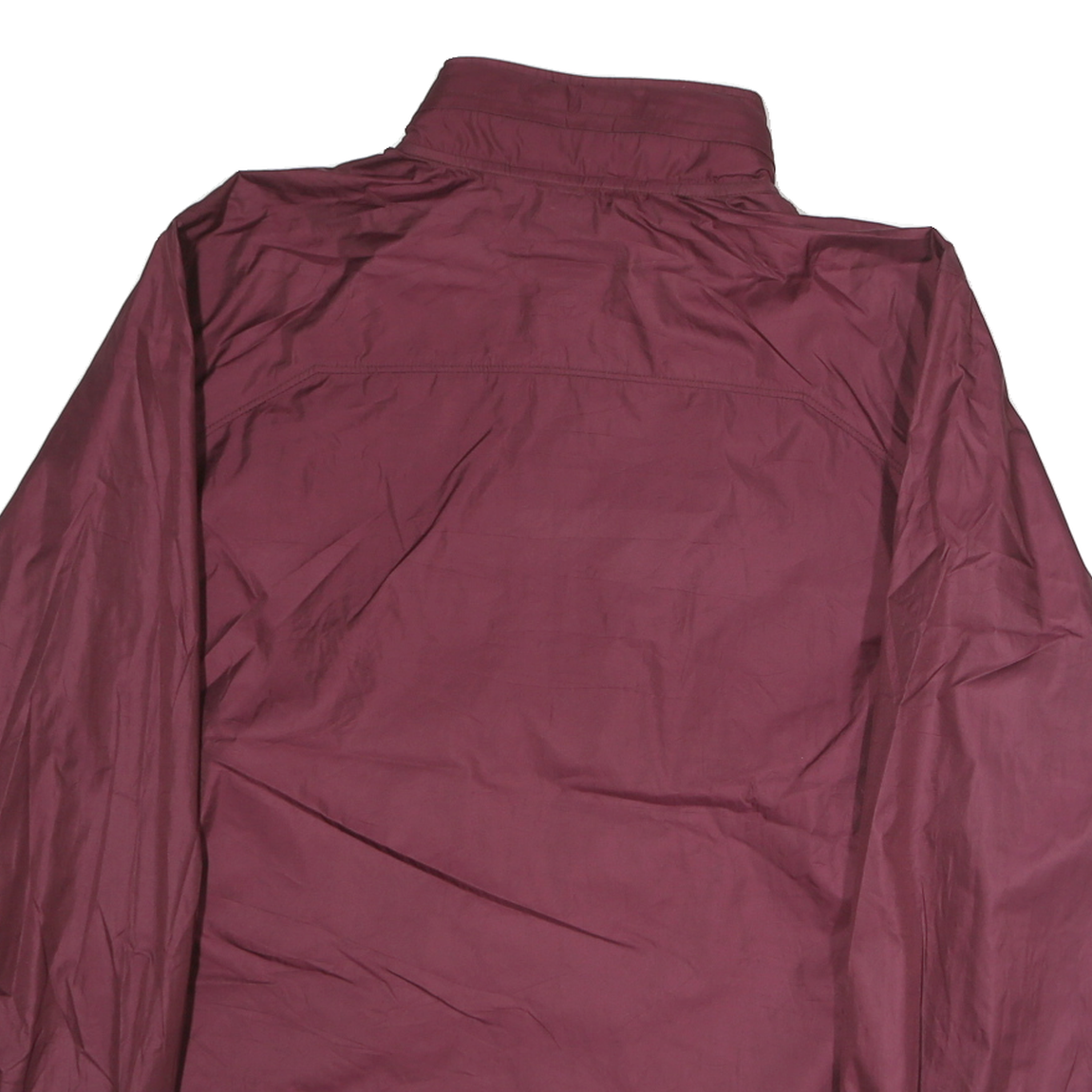 NIKE Mens Maroon Bomber Jacket L Polyester Plain Lightweight Sports Zip