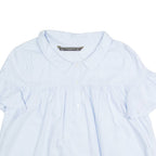 ZARA TRAFALUC Womens Smock Top Blue Collared S