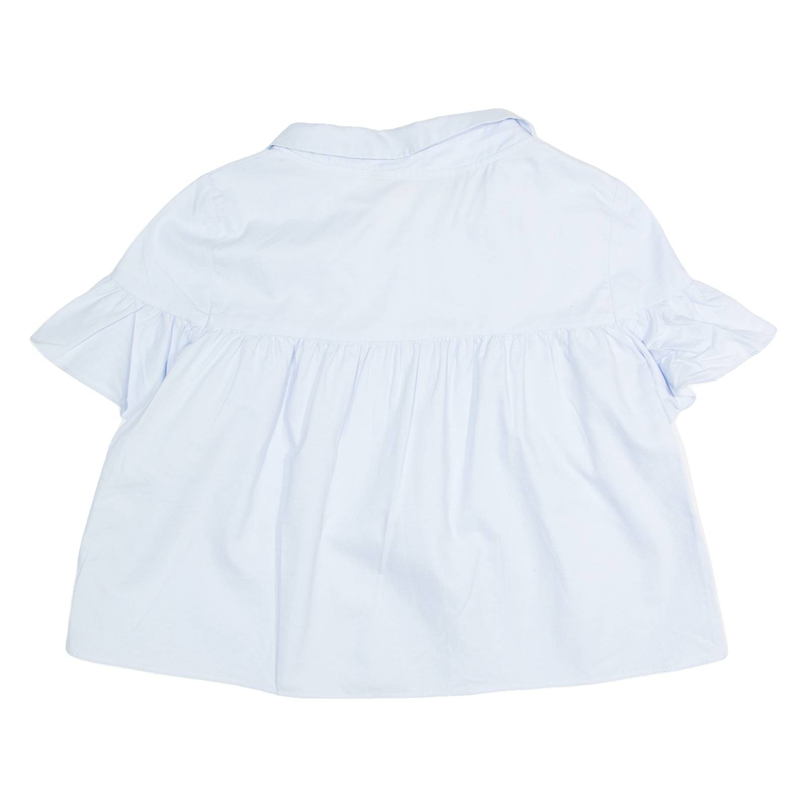 ZARA TRAFALUC Womens Smock Top Blue Collared S