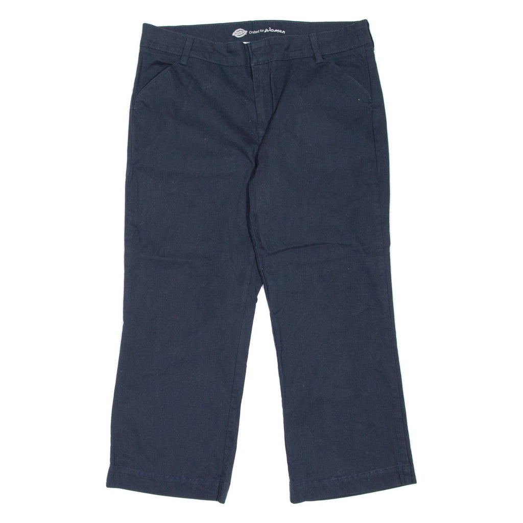 DICKIES Workwear Womens Trousers Blue Relaxed Bootcut W32 L24