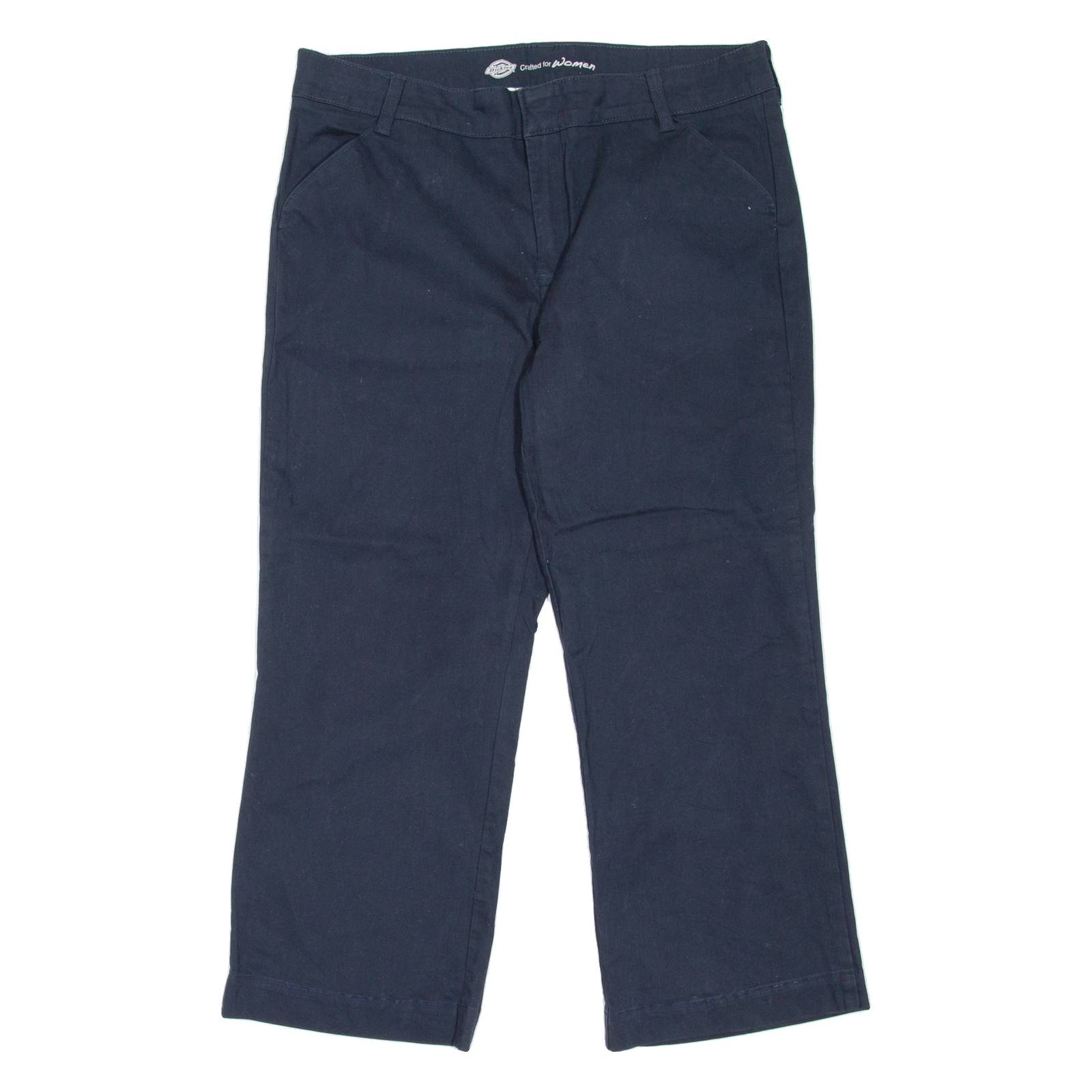 DICKIES Workwear Womens Trousers Blue Relaxed Bootcut W32 L24