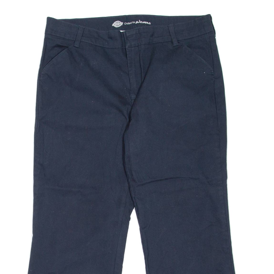 DICKIES Workwear Womens Trousers Blue Relaxed Bootcut W32 L24