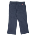 DICKIES Workwear Womens Trousers Blue Relaxed Bootcut W32 L24