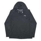 UNDER ARMOUR Mens Black Pullover ¼ Zip Stand-Up Collar Long Sleeve M Lightweight