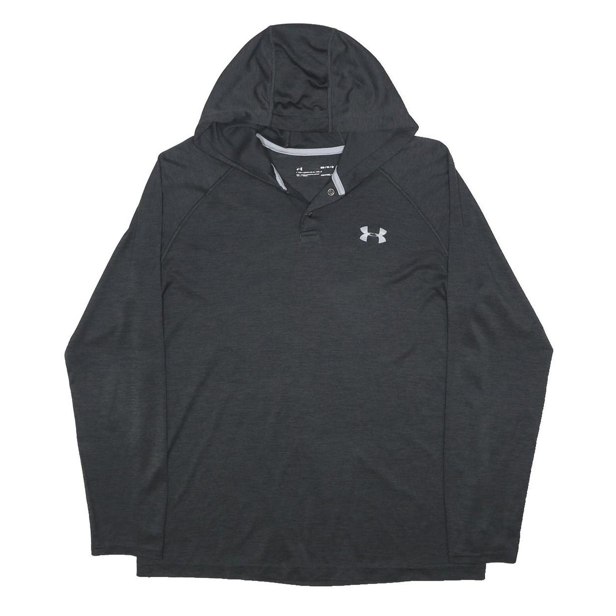 UNDER ARMOUR Mens Black Pullover ¼ Zip Stand-Up Collar Long Sleeve M Lightweight