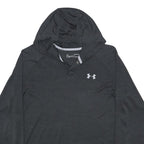 UNDER ARMOUR Mens Black Pullover ¼ Zip Stand-Up Collar Long Sleeve M Lightweight