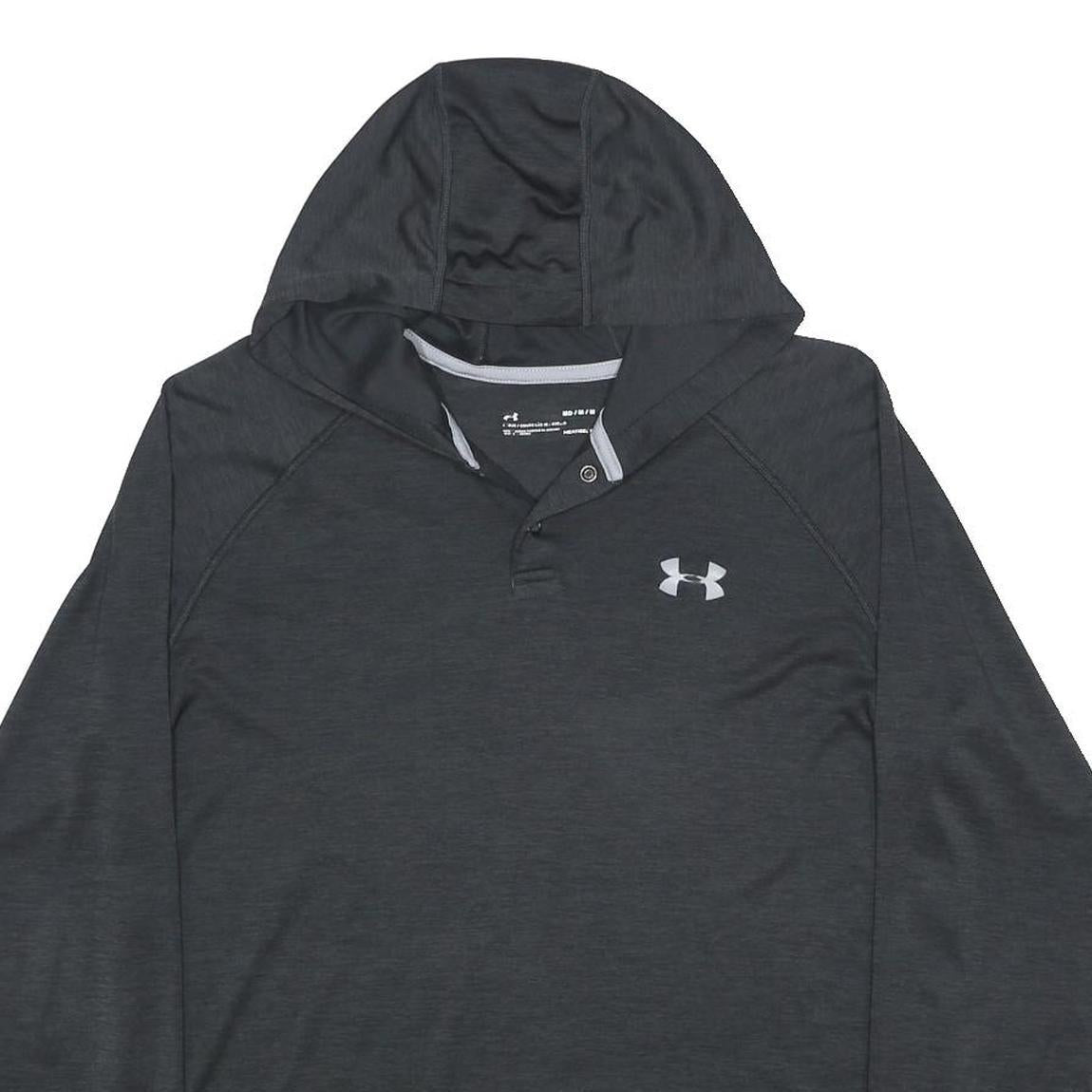 UNDER ARMOUR Mens Black Pullover ¼ Zip Stand-Up Collar Long Sleeve M Lightweight