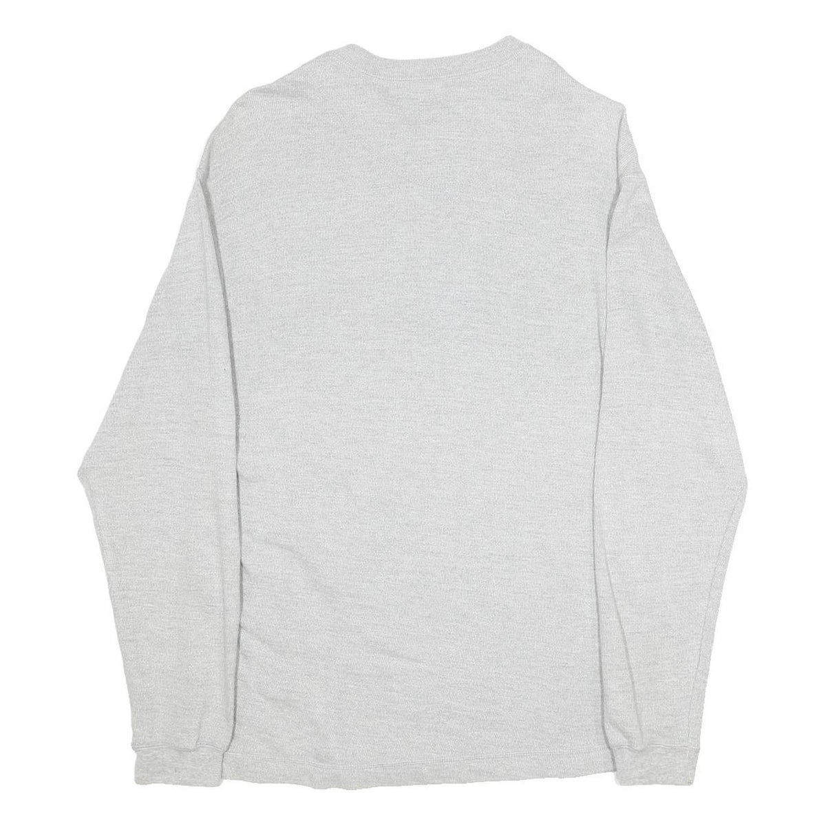 LEVI'S Mens Grey Henley T-Shirt M Long Sleeve Crew Neck Cotton Blend