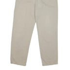 CALVIN KLEIN JEANS Womens Cotton Blend Beige Regular Fit Straight Leg Trousers