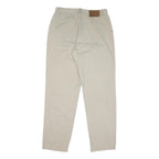 CALVIN KLEIN JEANS Womens Cotton Blend Beige Regular Fit Straight Leg Trousers