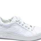 BUGATTI Womens Casual Leather White Lace-Up Trainers UK 7 Comfortable Stylish