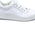 BUGATTI Womens Casual Leather White Lace-Up Trainers UK 7 Comfortable Stylish