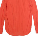 TOMMY HILFIGER Womens Red Top Long Sleeve V-Neck Plain S Elegant Polyester