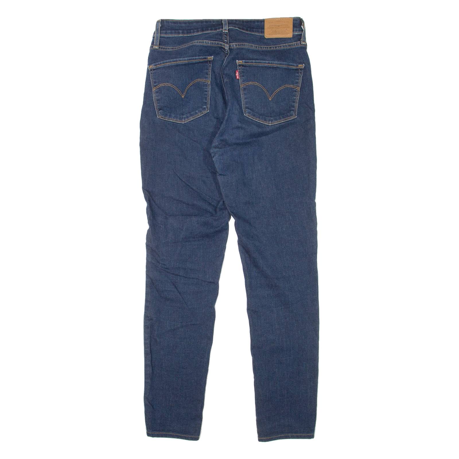 LEVI'S 721 High Rise BIG E Womens Jeans Blue Slim Skinny W27 L27