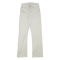 LEE Mens Cotton Blend White Regular Straight Trousers W24 L28 Classic Fit Zip