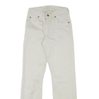 LEE Mens Cotton Blend White Regular Straight Trousers W24 L28 Classic Fit Zip