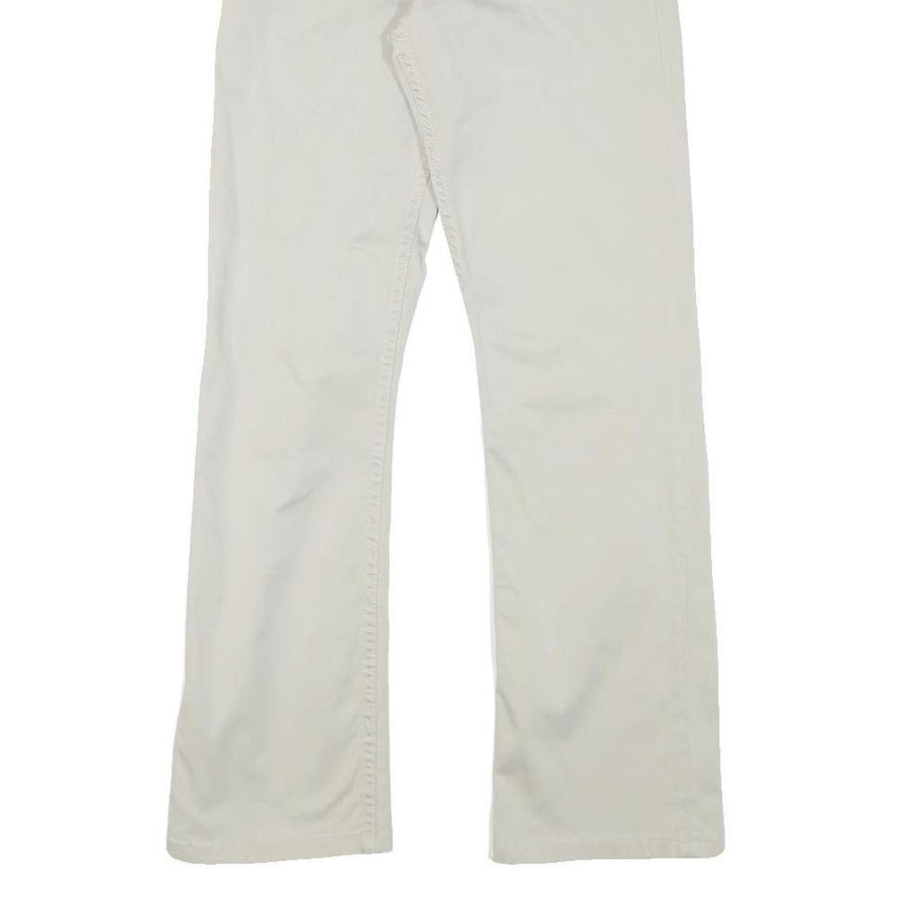 LEE Mens Cotton Blend White Regular Straight Trousers W24 L28 Classic Fit Zip
