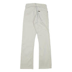 LEE Mens Cotton Blend White Regular Straight Trousers W24 L28 Classic Fit Zip
