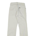 LEE Mens Cotton Blend White Regular Straight Trousers W24 L28 Classic Fit Zip