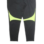 NIKE Mens Joggers Black & Neon Yellow XL W32 L36 Slim Tapered Fitness Track